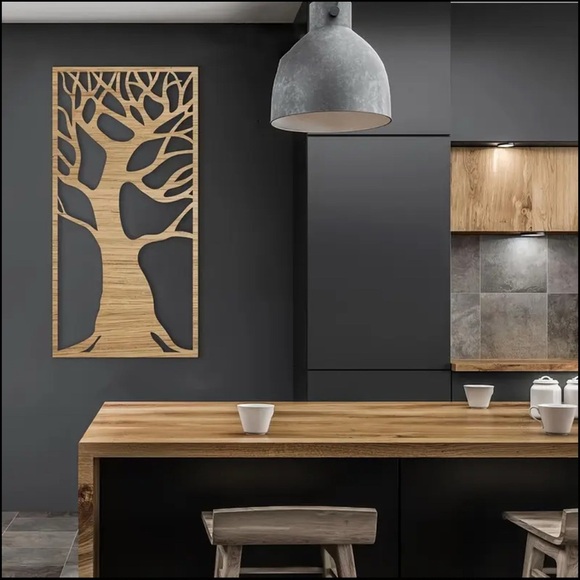 Modern Wooden Tree Wall Art Decor